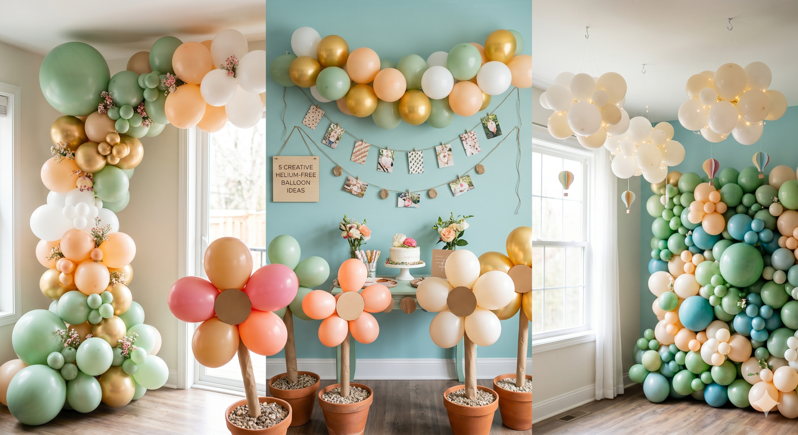 Five balloon decoration ideas without helium