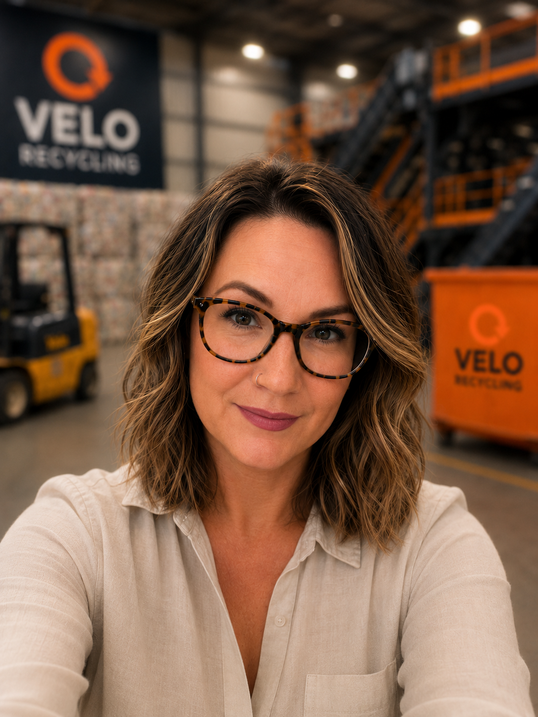 Lucy Ravenhall at the Velo Recycling HQ in West Yorkshire